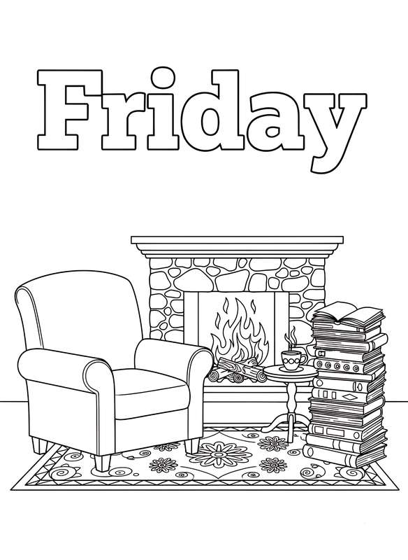 Cozy Armchair & Fireplace Reading Nook