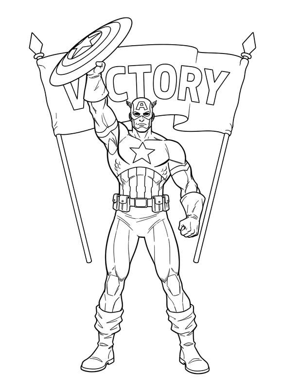 11 Free Captain America Coloring Pages