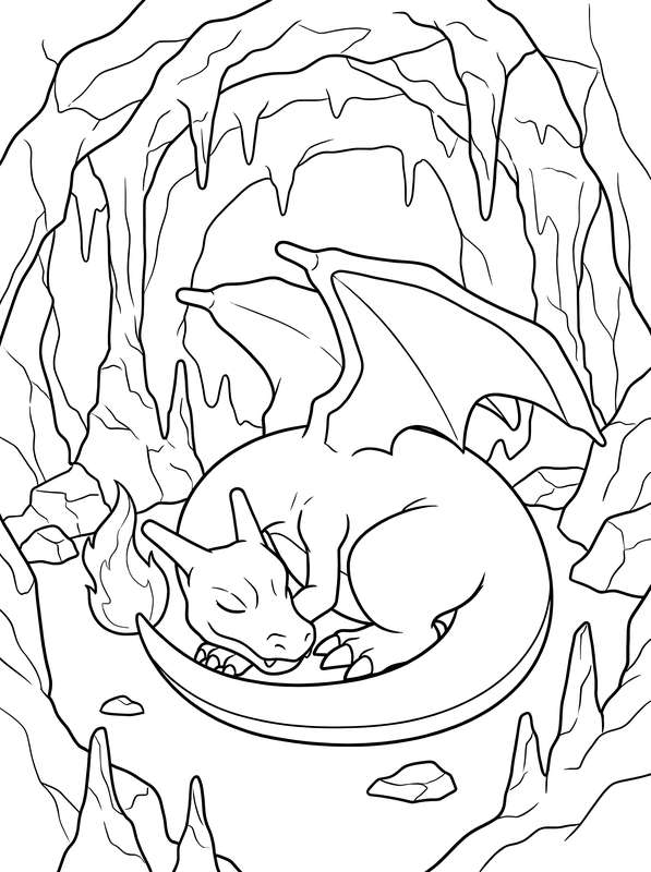 Charizard's Quiet Cavern Nap