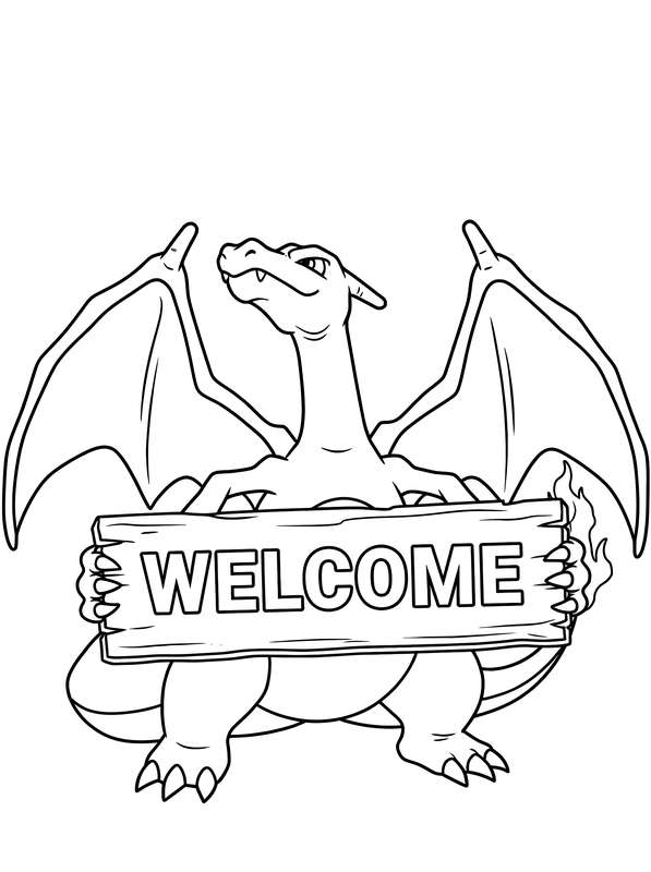 Charizard's Fiery Welcome Greeting