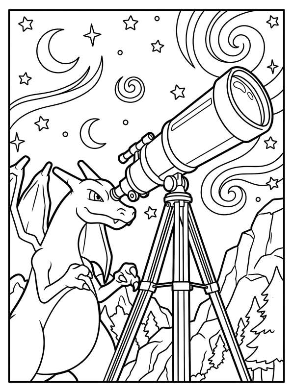 Charizard's Cosmic Stargazing Adventure