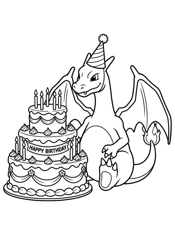 Charizard's Triple-Tier Birthday Bash