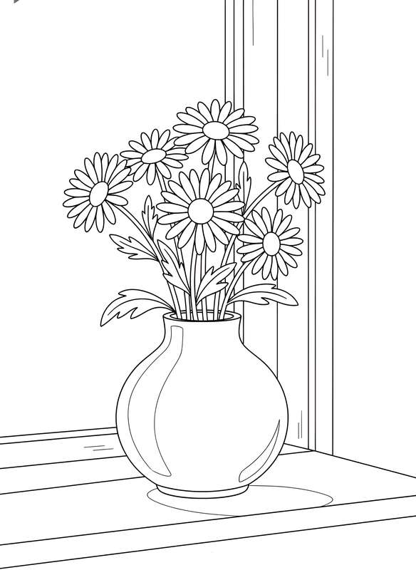 Sunny Window Delight: Daisy Bouquet