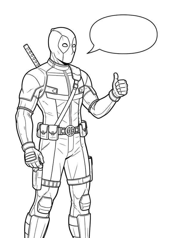 7 Free Deadpool Coloring Pages