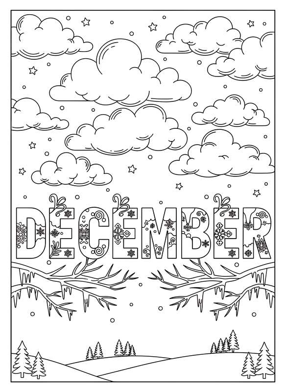 Fluffy Cloud Drift December Skies