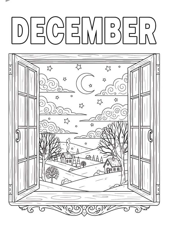 Cozy Window to Wintry Night