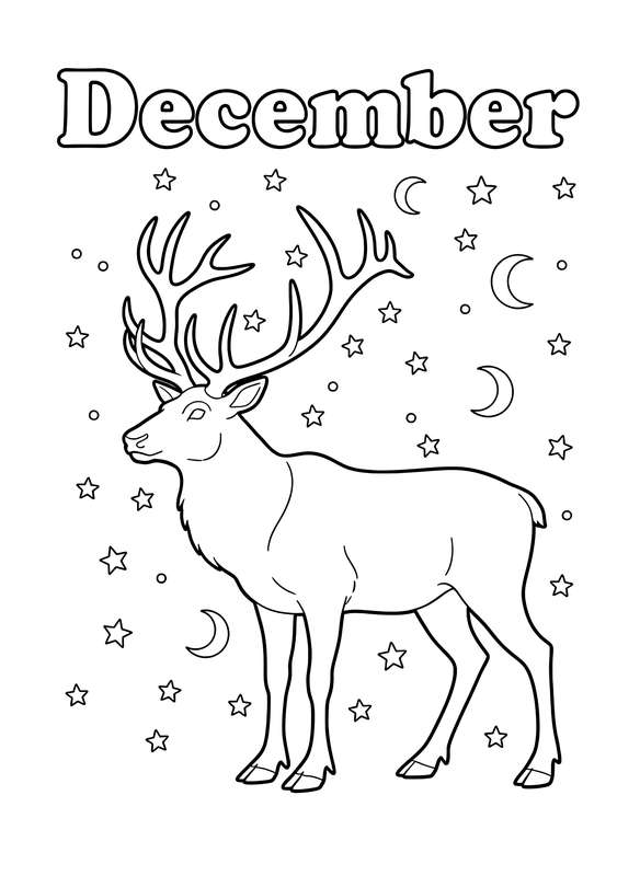 Majestic Reindeer Under Starry Sky