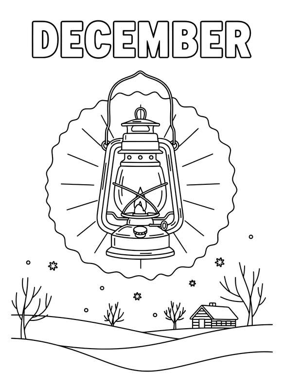 Lantern Glow on Fresh Snow