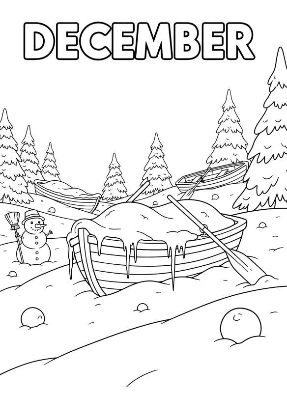 Snowbound Boat & Icicle Oars