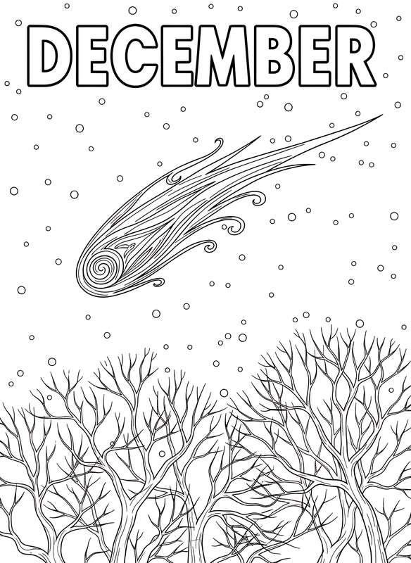 Comet's Flight Through Winter Branches