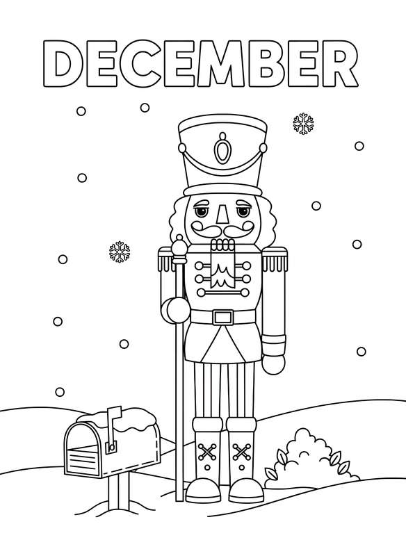 The Nutcracker's Snowy Post