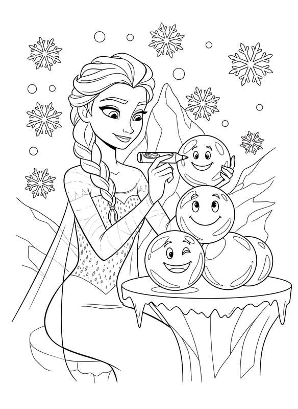 Jolly Faces on Frozen Art