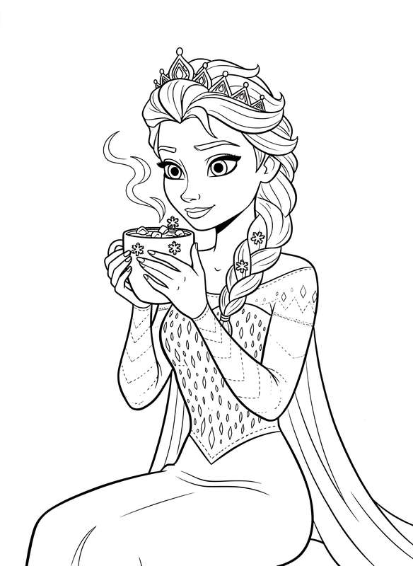 Hot Cocoa Comfort with Queen Elsa