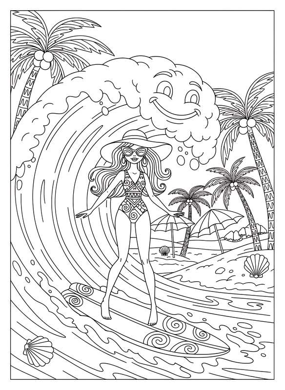 Perfect Pose on the Ocean Wave