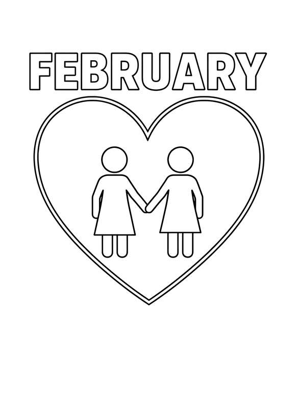 9 Free February Coloring Pages