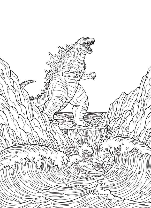 Coastal Fury: Ocean's Roar