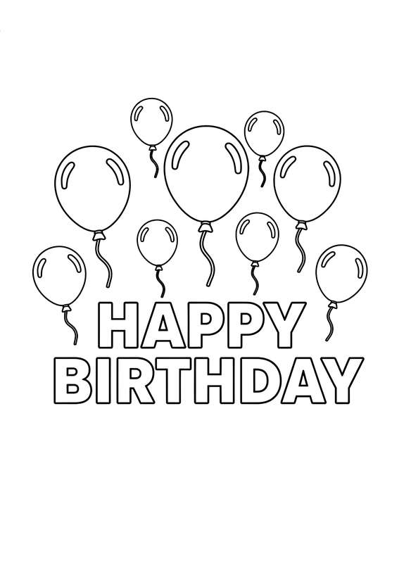 11 Free Happy Birthday Coloring Pages