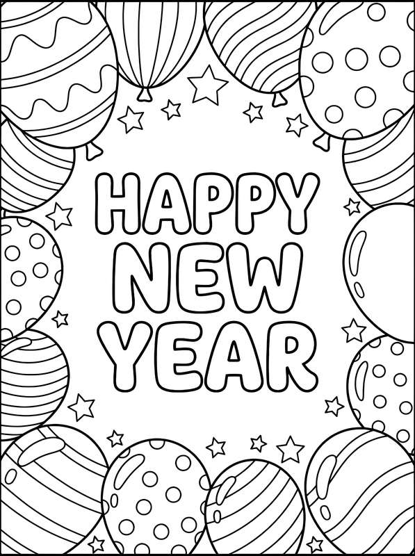 Festive New Year's Balloon Celebration