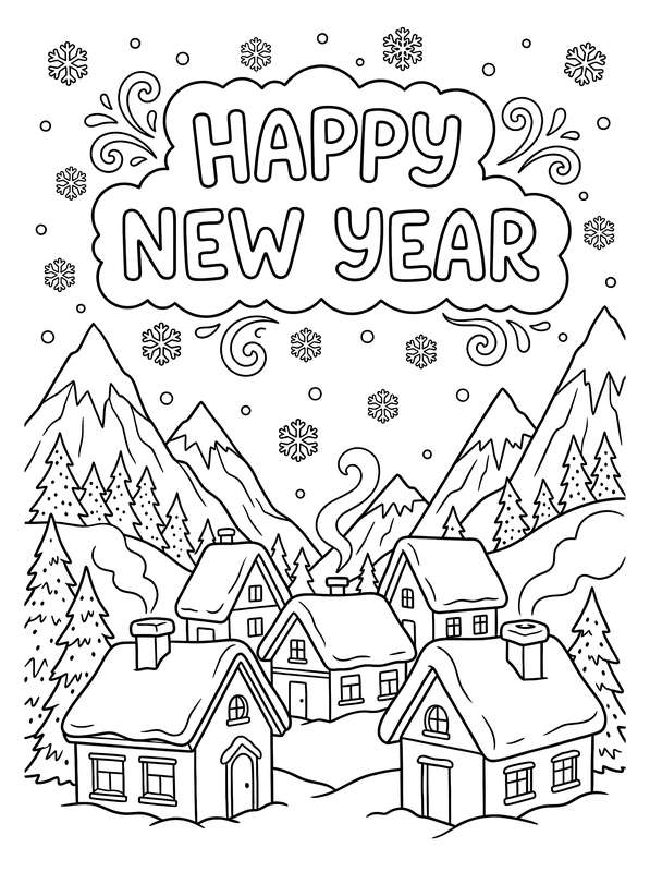 Midnight Glow Over Alpine Village