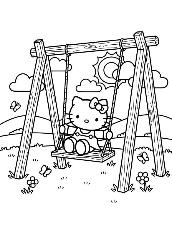 Swinging High on the Playground