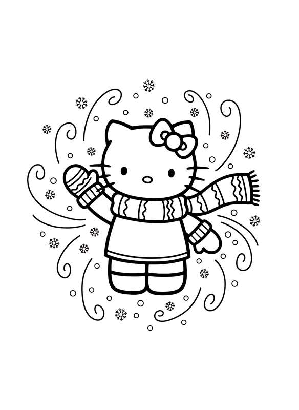 Winter Fun Mittens and Snow