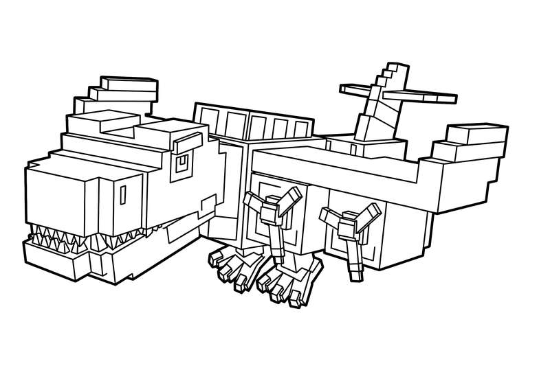 Massive Blocky Dinosaur Roars