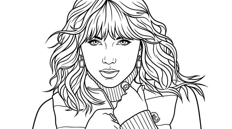 Pop Icon Portrait: Chic and Bold