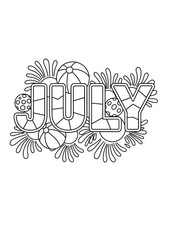 10 Free July Coloring Pages