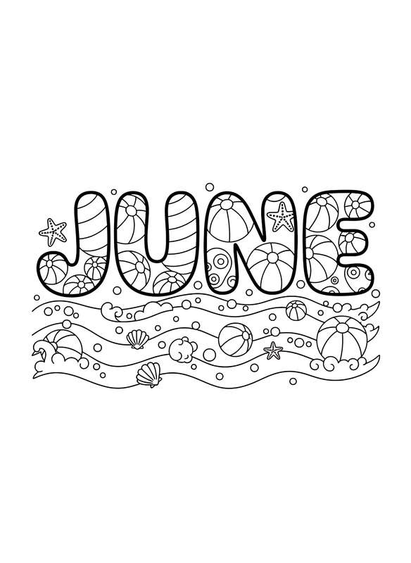 5 Free June Coloring Pages