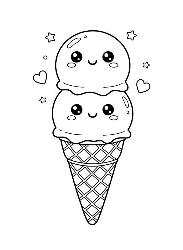 Two-Scoop Ice Cream Cone