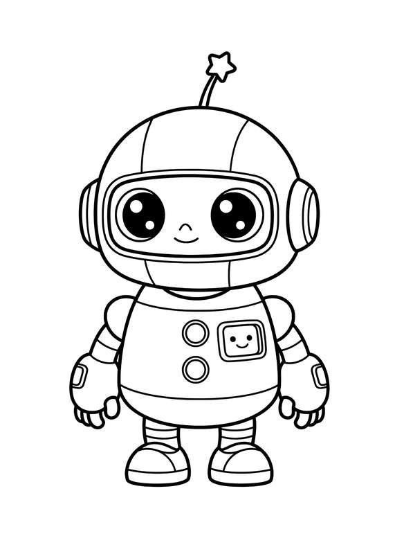 Robot with Big, Round Eyes