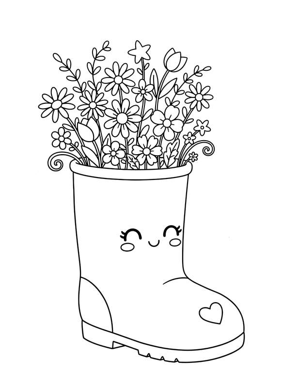 Rainy Day Cheer: Flower-Filled Boot