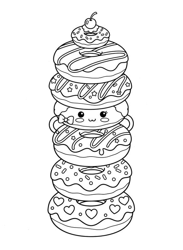 Tower of Delight: Stacked Donuts