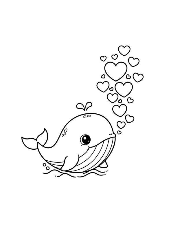 Whale Blowing Heart Bubbles