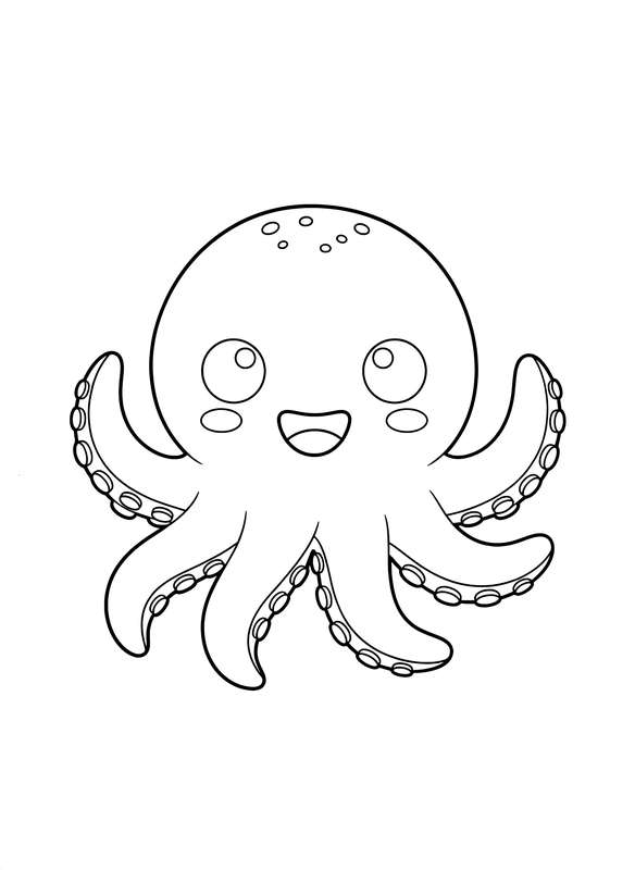 Waving Eight-Armed Octopus