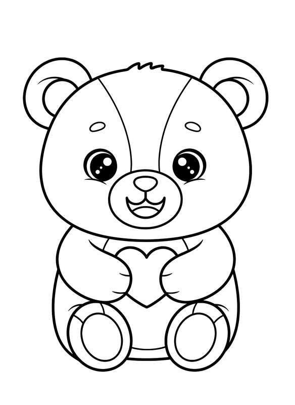 Sweet Huggable Teddy Bear & Heart Duo