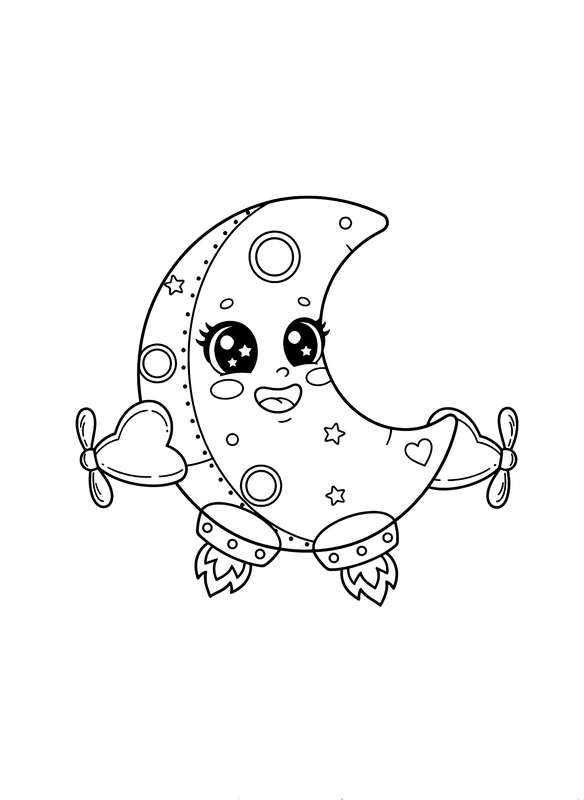 Crescent Moon Spaceship Adventure