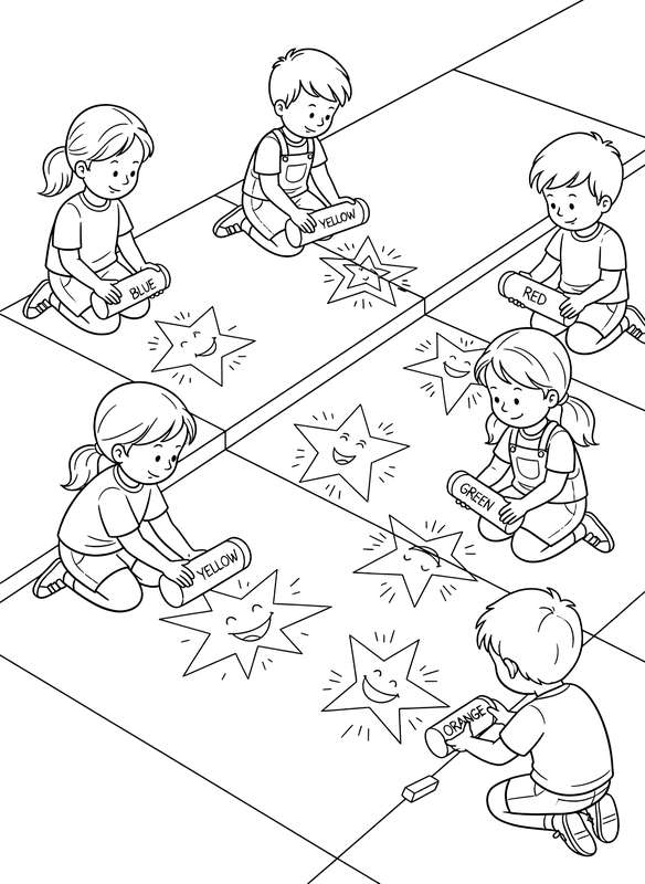 Sidewalk Masterpieces: Chalk Stars