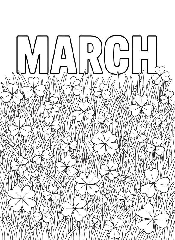 6 Free March Coloring Pages