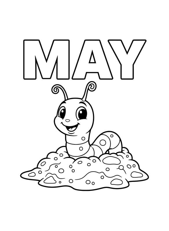 Friendly Worm's Peek-a-Boo Moment