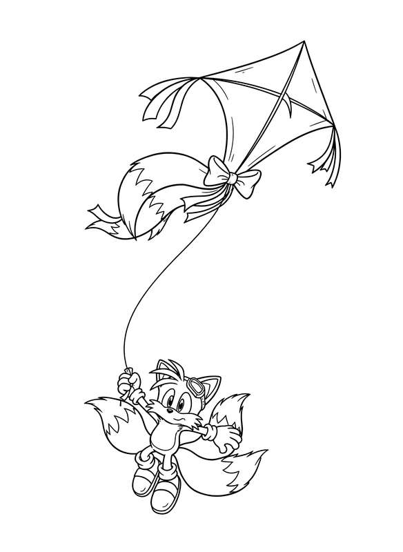 Tails Soars on a Custom Kite