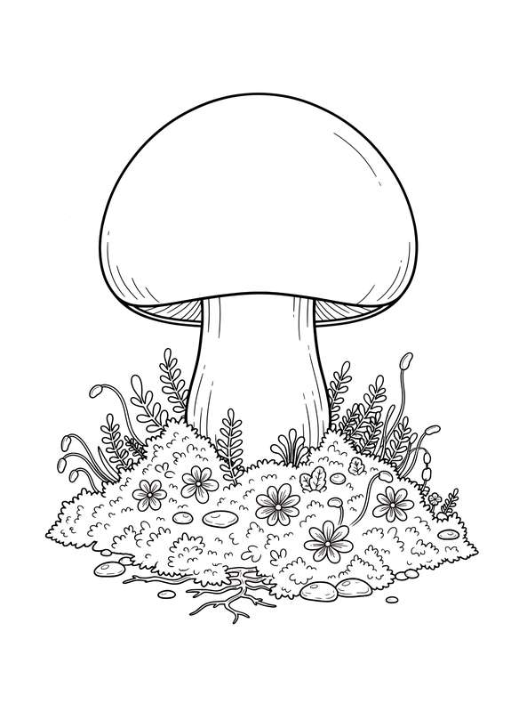 Button Mushroom Base Detail