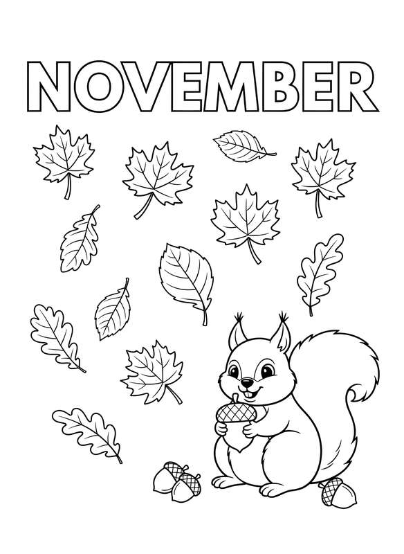 8 Free November Coloring Pages