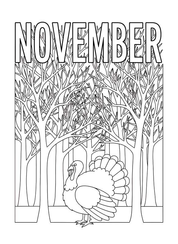 Single Turkey's Thankful Silhouette