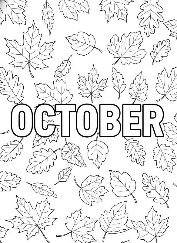 7 Free October Coloring Pages