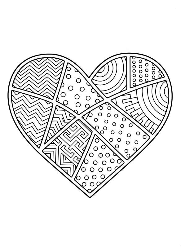 Zesty Patterned Bold Heart