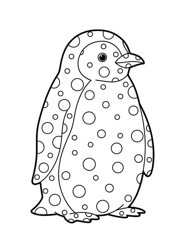 Patterned Penguin Shape Fill