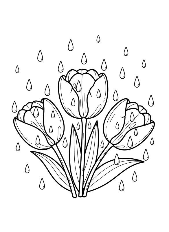 Gentle Rain on Blooms