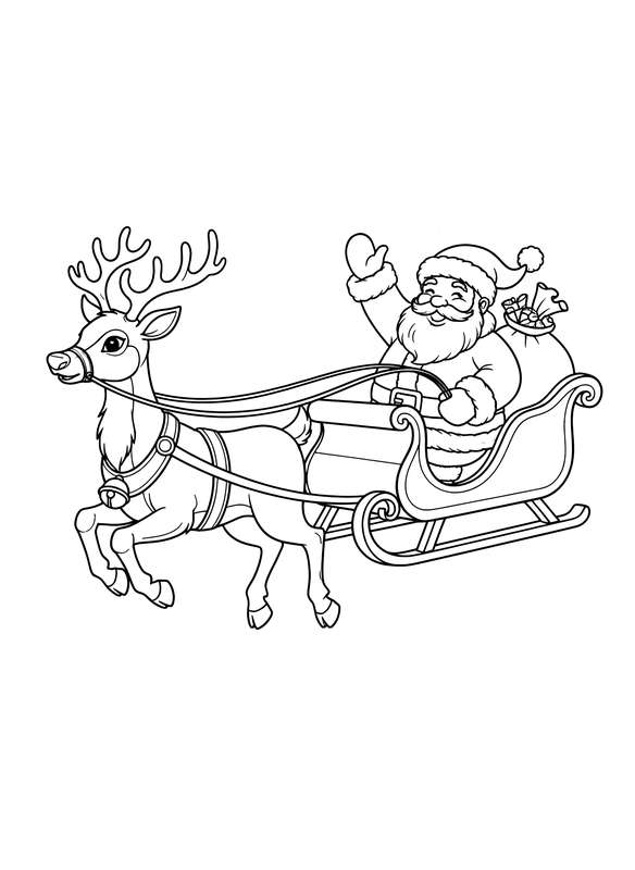 Santa's Whimsical Sleigh Ride