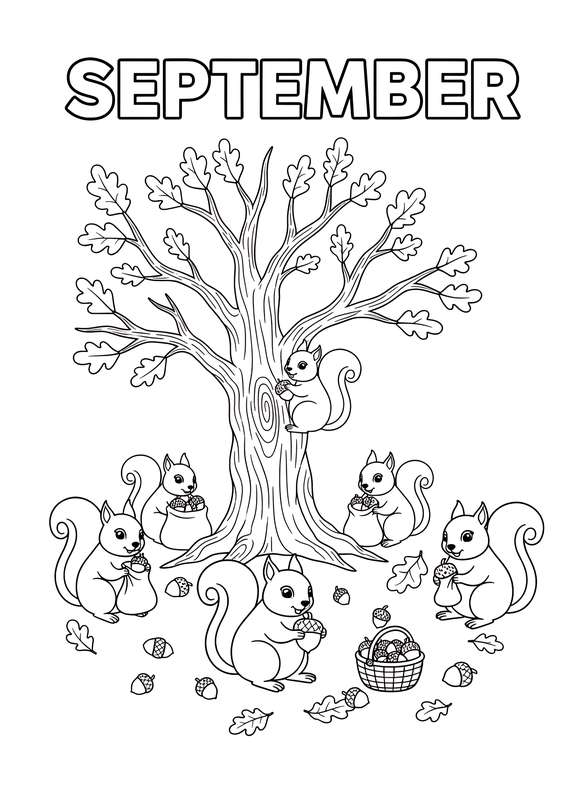 Squirrels Stash Autumn Treats